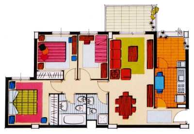 Plan of flat D4/1